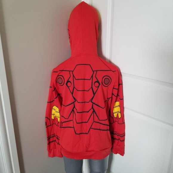 Marvel Iron Man Zip Up Hoodie with Mask Hood - Picture 9 of 10
